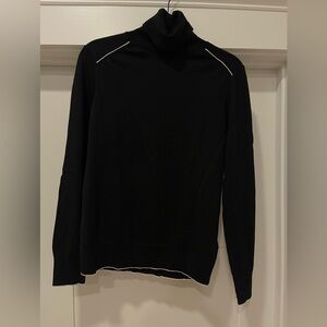 Banana Republic Black Merino Wool Turtleneck Sweater